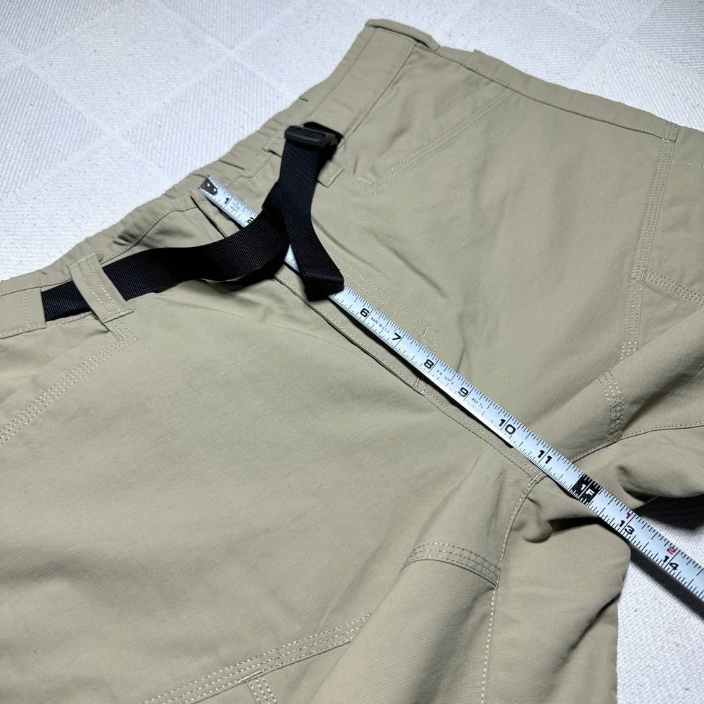 North Face Paramount Peak Convertible Pants Mens Large Zip Off Cargo Hiking Tan